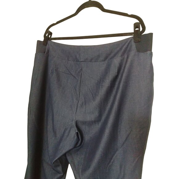 Investments II Womens Stretch Pants With Elastic Sides Size 18W Casual Navy - Picture 5 of 7